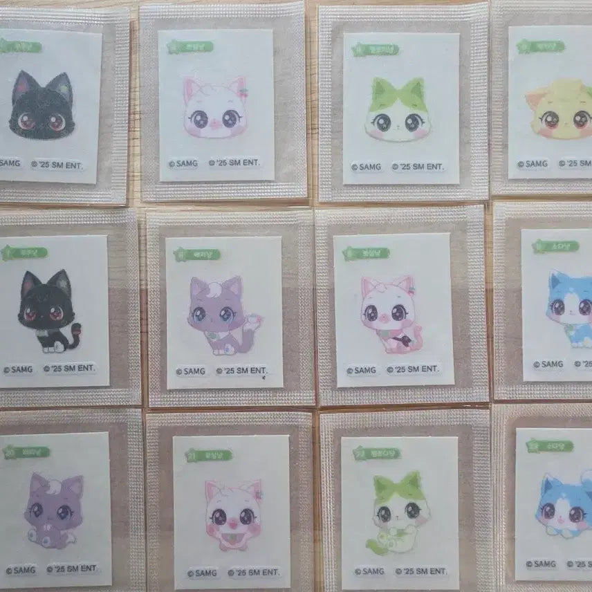 [BUNJANG] Wishcat Cotton Candy Ttibuseel Bundle Set / 위시캣 솜사탕 띠부씰 일괄 판매