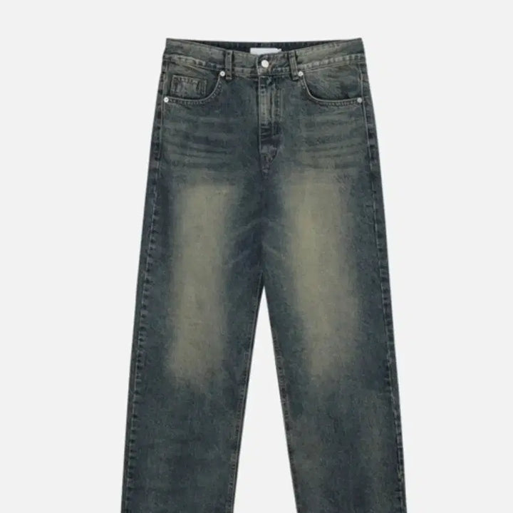 [BUNJANG] Vaido Mid-Wash Wide Denim Jeans / 바이도 중청 와이드 데님S