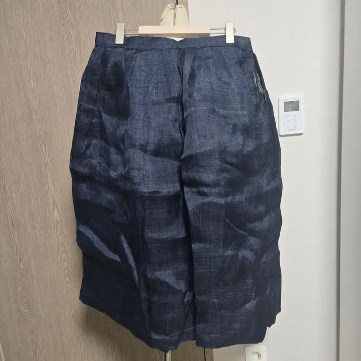 [BUNJANG] Navy Linen Flare Skirt / 시원한 모시 네이비  플레어 스커트