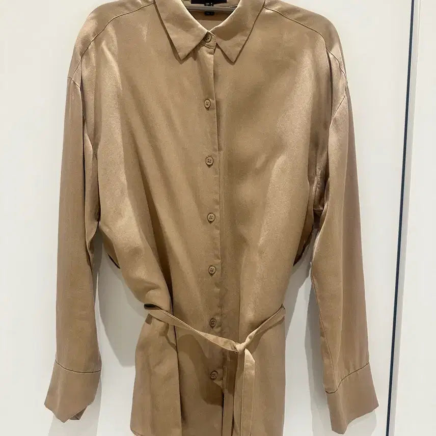 [BUNJANG] Tencel 100% Beige Blouse / 텐셀 100% 블라우스