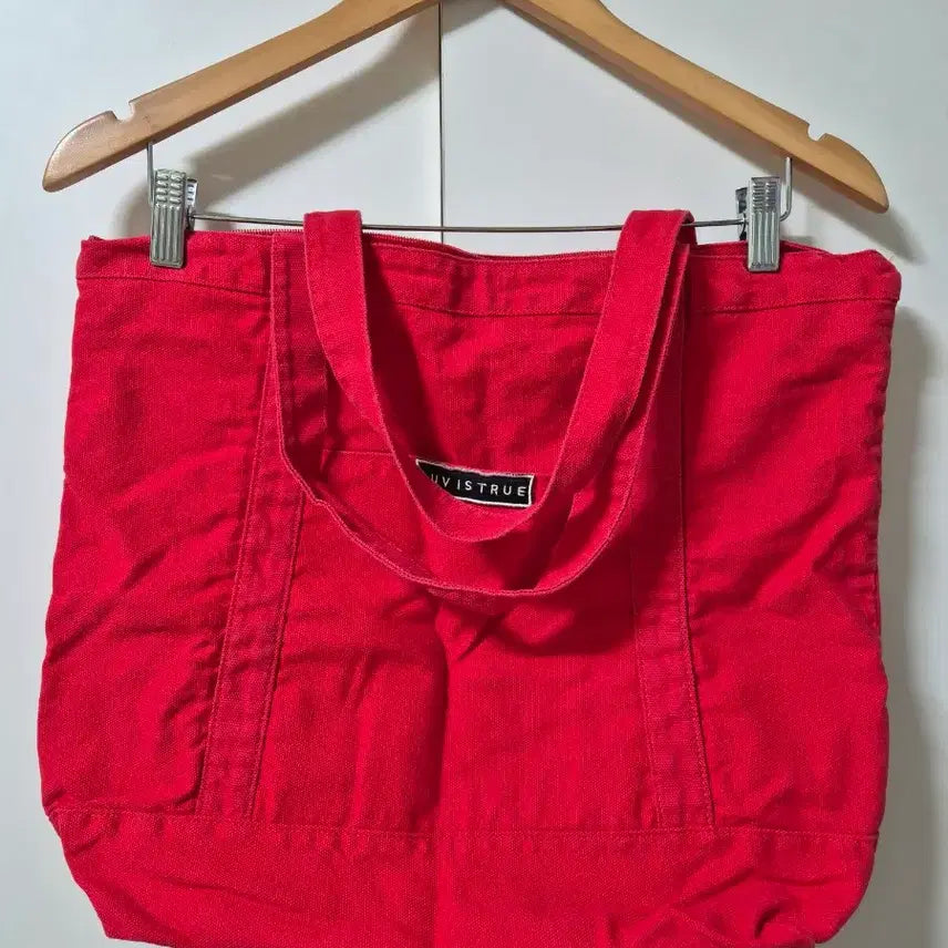 [BUNJANG] Love Is True Cotton Big Red Tote Bag / 러브이즈트루 코튼 빅 레드 토트백 보부상 가방