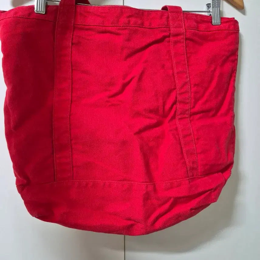 [BUNJANG] Love Is True Cotton Big Red Tote Bag / 러브이즈트루 코튼 빅 레드 토트백 보부상 가방