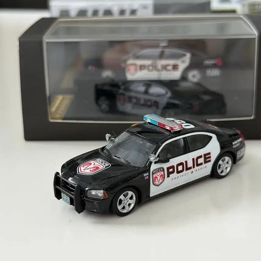 [BUNJANG] Rollin Dodge Charger Police Car Diecast Model / 1:64 Rollin 닷지 차저 경찰차 다이캐스트