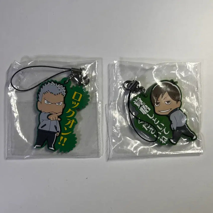 [BUNJANG] Date Tech High Futakuchi Kenji Rubber Keychain Bundle Set / 하이큐 다테공고 후타구치 아오네 고전 고무 키링 일괄 양도