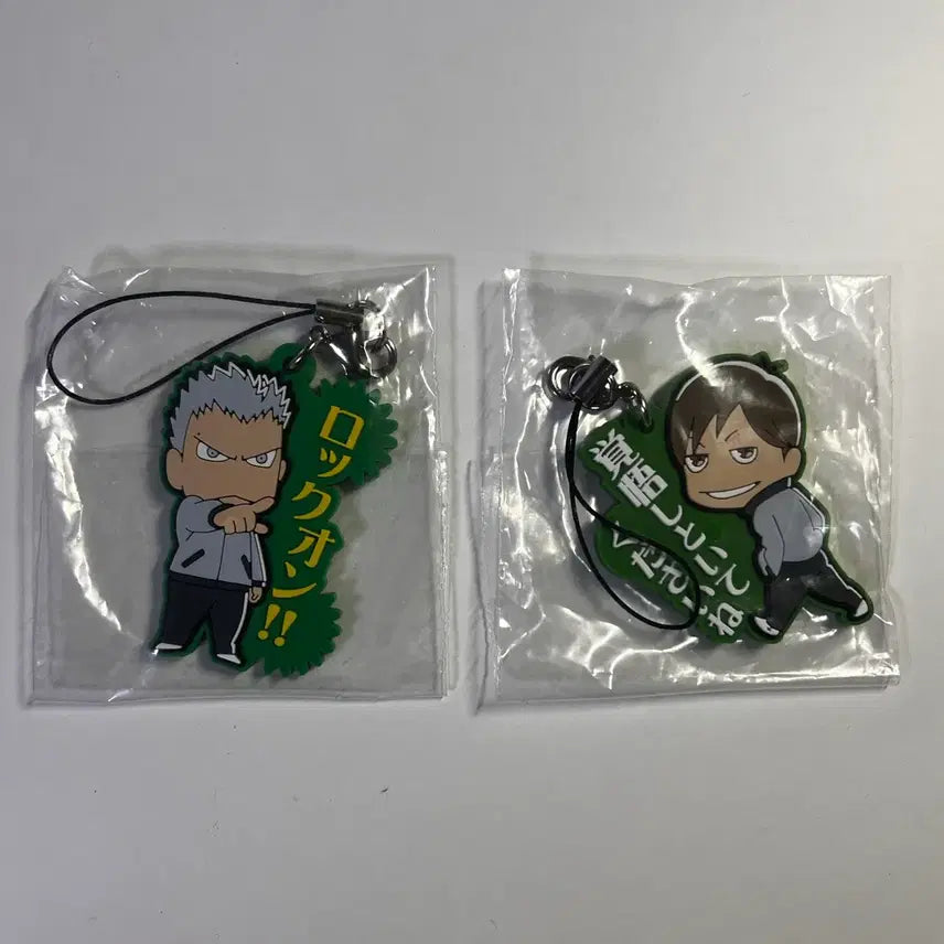 [BUNJANG] Date Tech High Futakuchi Kenji Rubber Keychain Bundle Set / 하이큐 다테공고 후타구치 아오네 고전 고무 키링 일괄 양도