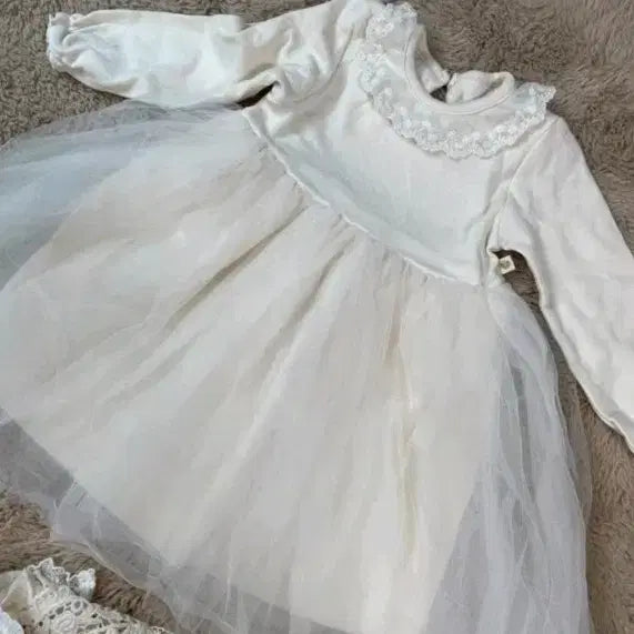 [BUNJANG] Little Tinee Ivory Lace Baby Dress (18-24 Months) / 아이보리 레이스 아기 원피스(18-24m)