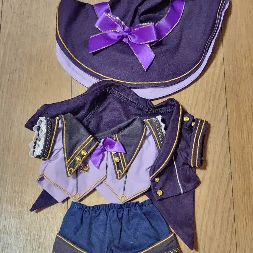 [BUNJANG] 20cm Doll Purple Wizard Outfit / 20cm 의상 솜인형 무속성 보라 마법사 옷장