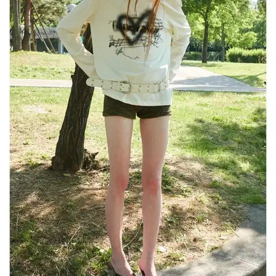[BUNJANG] SERIC TWO RING RIVET BELT (White) / 세릭 TWO RING RIVET BELT (white)
