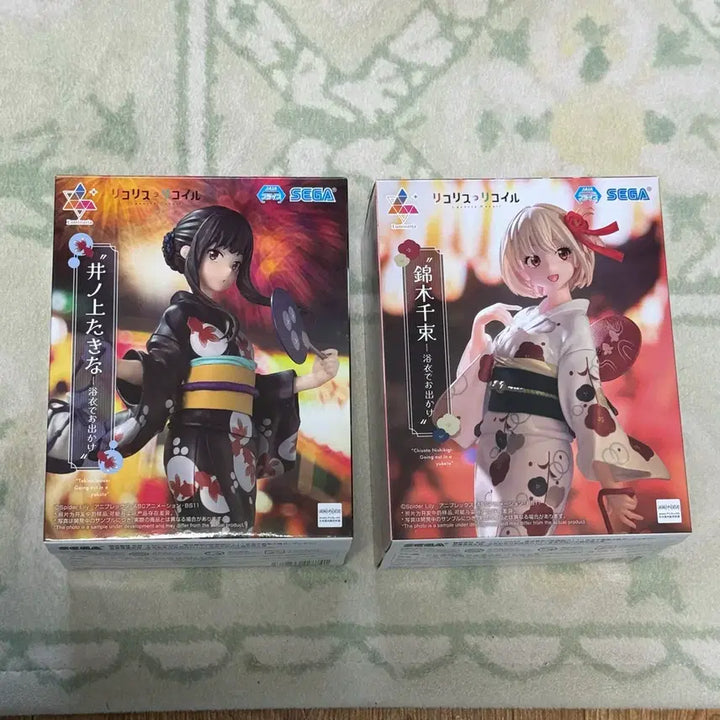 [BUNJANG] Lycoris Recoil Yukata Summer Festival Matsuri Figure Bundle Set / 리코리스 유카타 여름축제 마츠리 피규어 일괄