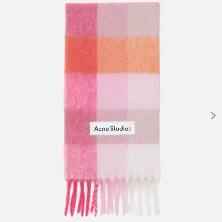 [BUNJANG] Acne Studios Pink Check Mohair Scarf / 아크네 스튜디오 핑크 체크 머플러