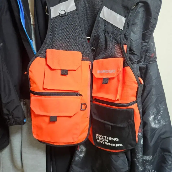 [BUNJANG] BAROGO Orange Hiking Vest / BAROGO 등산 조끼 오렌지색