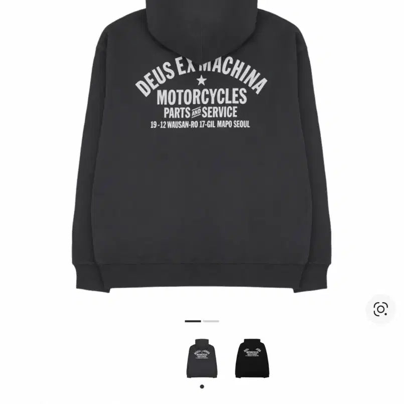 [BUNJANG] Deus Ex Machina Seoul Anthracite Hoodie L / 데우스 엑스 마키나 서울 앤트러사이트 후드티 L