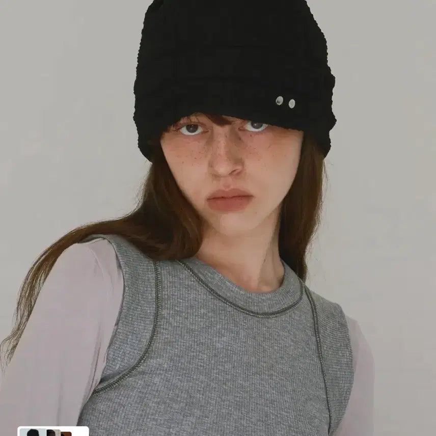 [BUNJANG] Milowoman Symbol Lace Beanie / 밀로우먼 심볼 레이스 비니