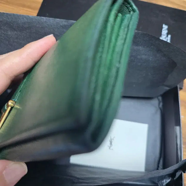 [BUNJANG] YSL Green Long Wallet / 정품 YSL 그린 장지갑