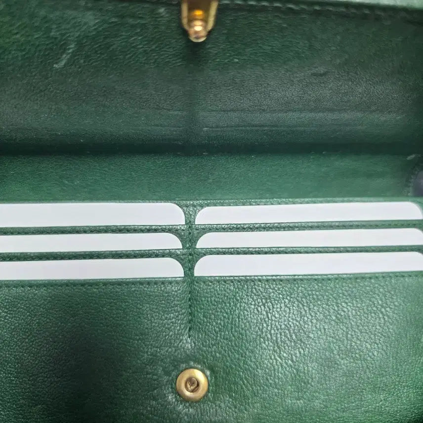 [BUNJANG] YSL Green Long Wallet / 정품 YSL 그린 장지갑