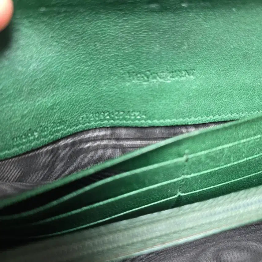 [BUNJANG] YSL Green Long Wallet / 정품 YSL 그린 장지갑
