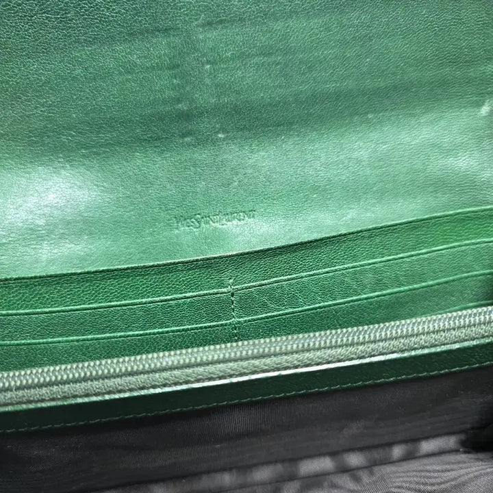 [BUNJANG] YSL Green Long Wallet / 정품 YSL 그린 장지갑