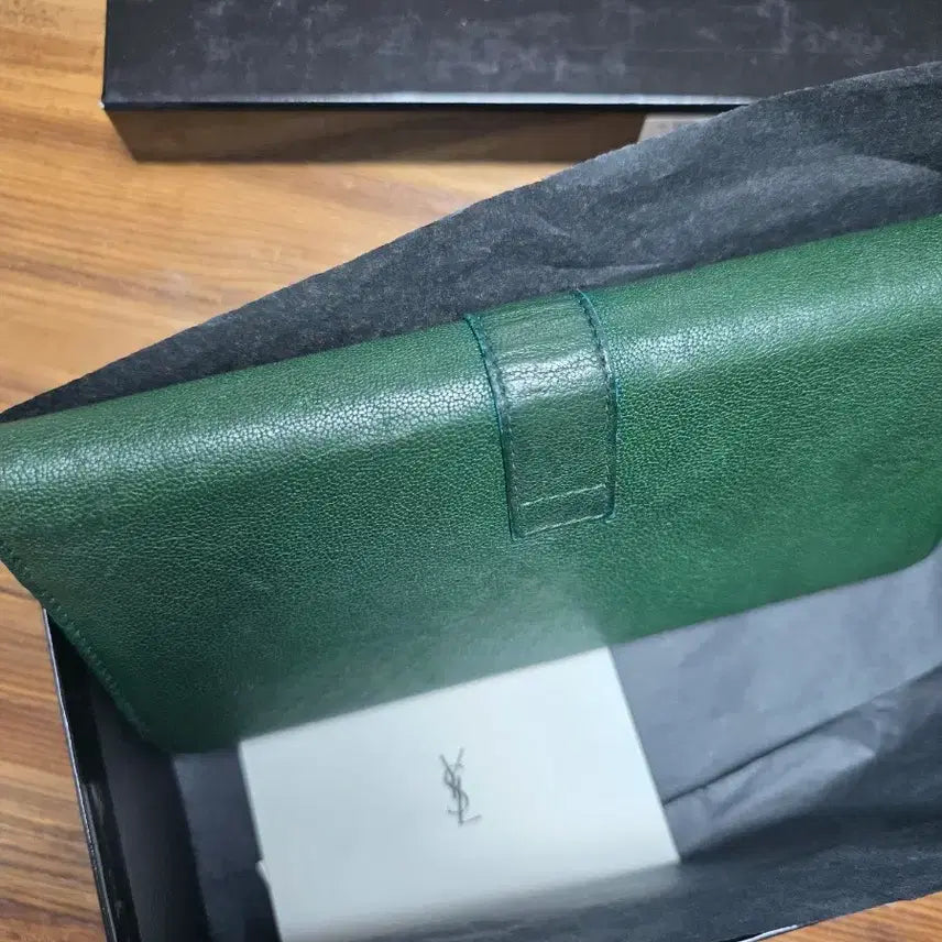 [BUNJANG] YSL Green Long Wallet / 정품 YSL 그린 장지갑