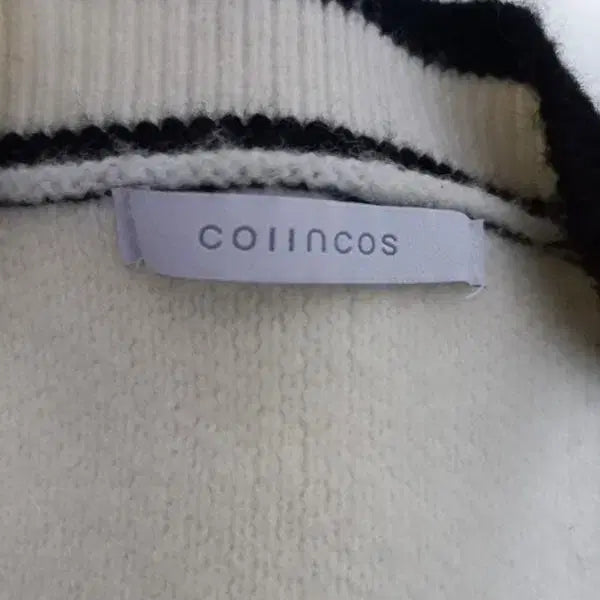[BUNJANG] Coiniz Denim-Accented Balloon V-Neck Knit Cardigan / 코인코즈 정품 데님배색 벌룬 여성 봄춘추동용 브이넥 니트가디건 프리