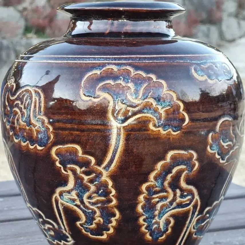 [BUNJANG] Gilyujao Old Lotus Pattern Vase (Height 26cm, Diameter 25cm) Chinese Antique Porcelain / 길주요 오래된 연화문 호 높이26 지름25센치 중국도자기 고도자 골통품