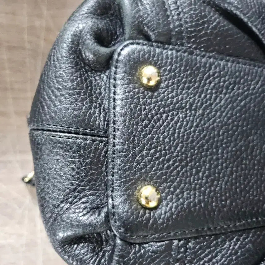 [BUNJANG] Daks DD Logo Leather Shoulder Bag / 닥스 블랙 DD로고 가죽 숄더백