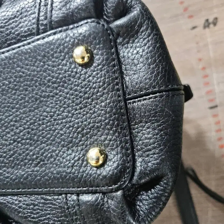 [BUNJANG] Daks DD Logo Leather Shoulder Bag / 닥스 블랙 DD로고 가죽 숄더백