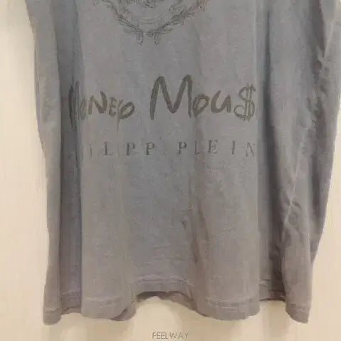 [BUNJANG] Philip Mickey Print T-shirt / 고급 미키 프린팅 필립 티셔츠