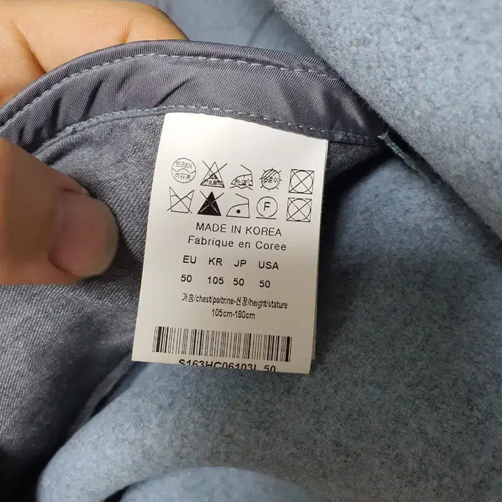 [BUNJANG] Solid Homme Sky Blue Cashmere Blend Coat / 솔리드옴므 하늘색 코트