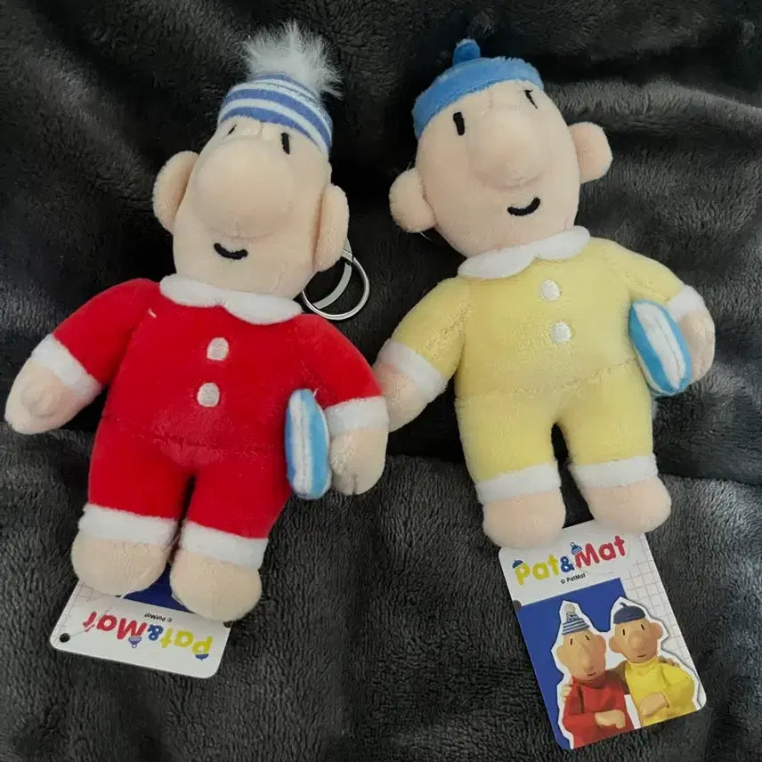 [BUNJANG] Pat &amp; Mat Pajama Doll Keyring Bundle Set / (일괄) 패트와 매트 파자마 인형 키링