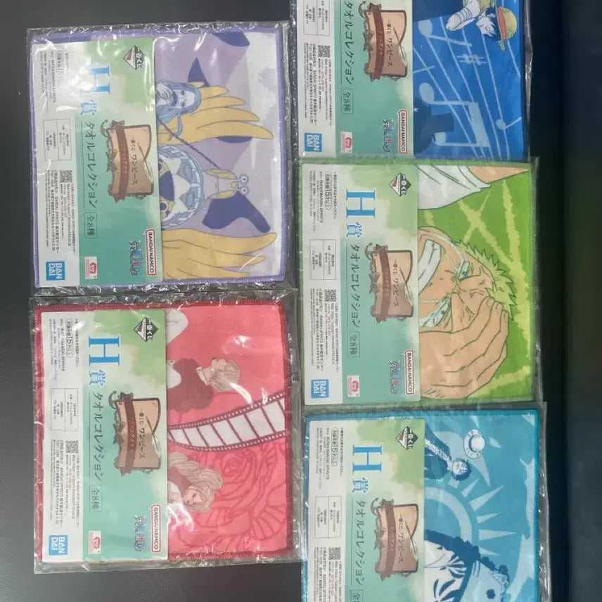 [BUNJANG] One Piece Dramatic Showcase Towel Bundle Set / 원피스 제일복권 드라마틱 메모리 H상  타올5종 일괄