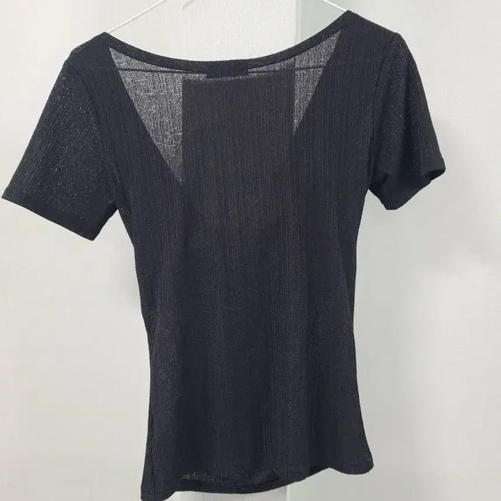 [BUNJANG] K-DABA Wrap Style Black T-Shirt / K-DABA 랩 스타일 반팔 블랙 티셔츠