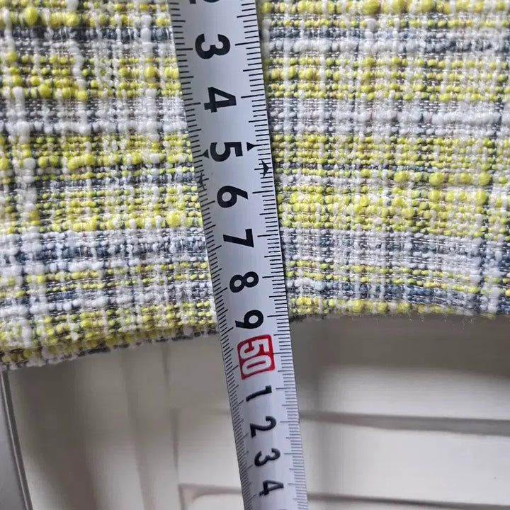[BUNJANG] Tweed Mini Skirt Teal Denim Accent / 트위드 미니스커트 청록색 데님포인트