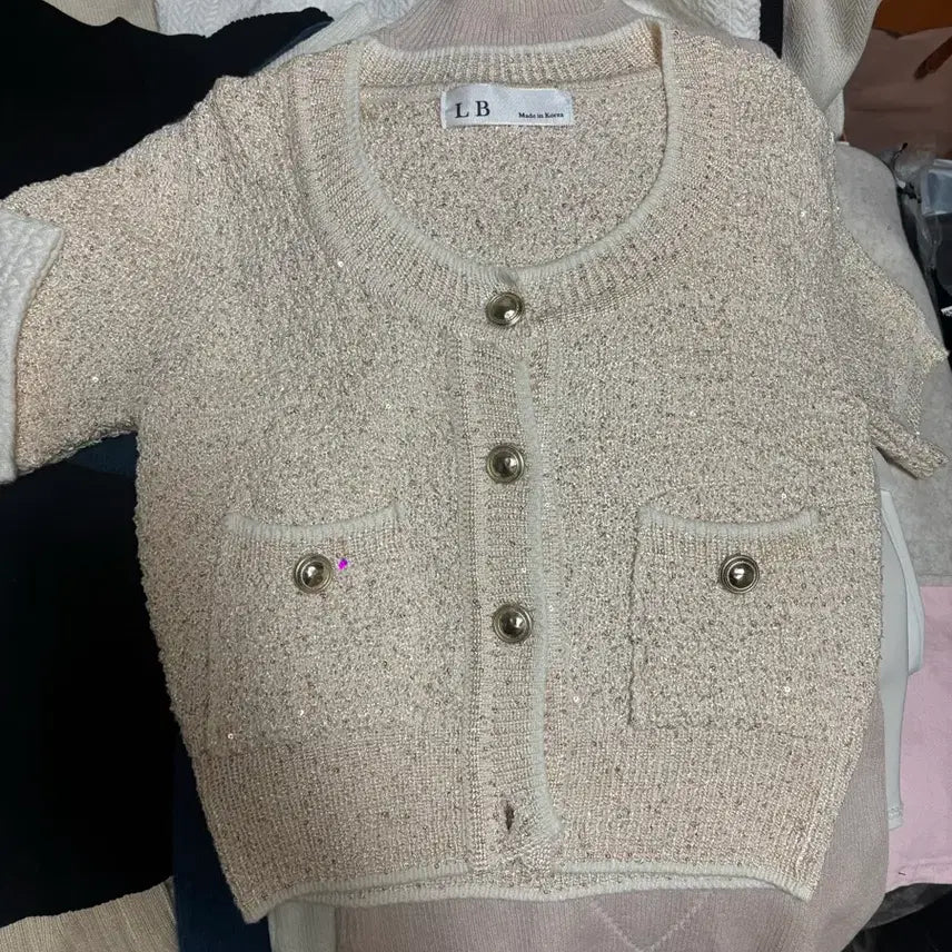 [SOLD OUT] 13->6 릴리코이 트위드 반팔 가디건 수입의류 LB 택