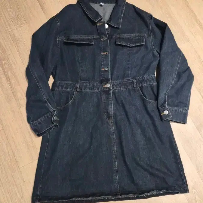 [BUNJANG] Denim Shirt Dress / 데님셔츠원피스