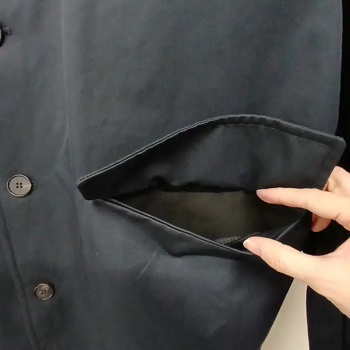 [BUNJANG] pottery Navy Blue Single Trench Coat / pottery 네이비 블루 싱글 트렌치 코트