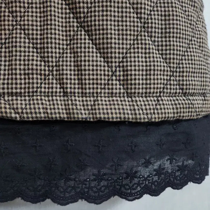 [BUNJANG] Bottom Lace Quilted Long Dress 77 / 활용도 좋은 밑단레이스 퀼팅원피스77