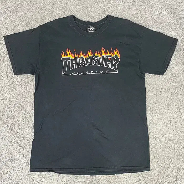 [BUNJANG] Thrasher Round Neck Short Sleeve T-shirt L / 트레셔 반팔 라운드넥 티셔츠 L