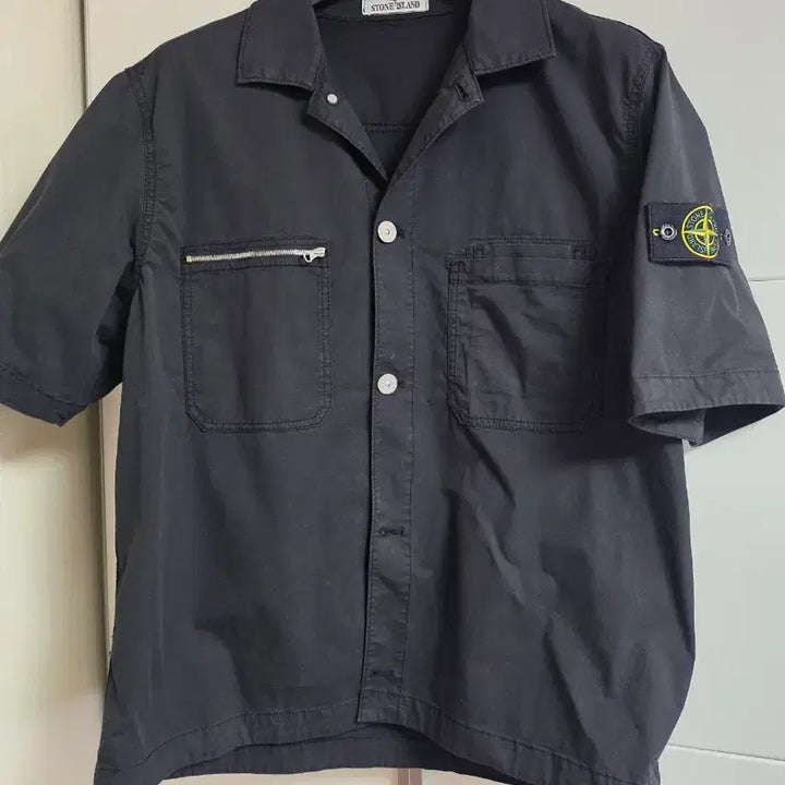 [BUNJANG] Stone Island Garment Dyed Short Sleeve Overshirt L / 스톤아일랜드 가먼트 다잉 반팔 오버셔츠 L