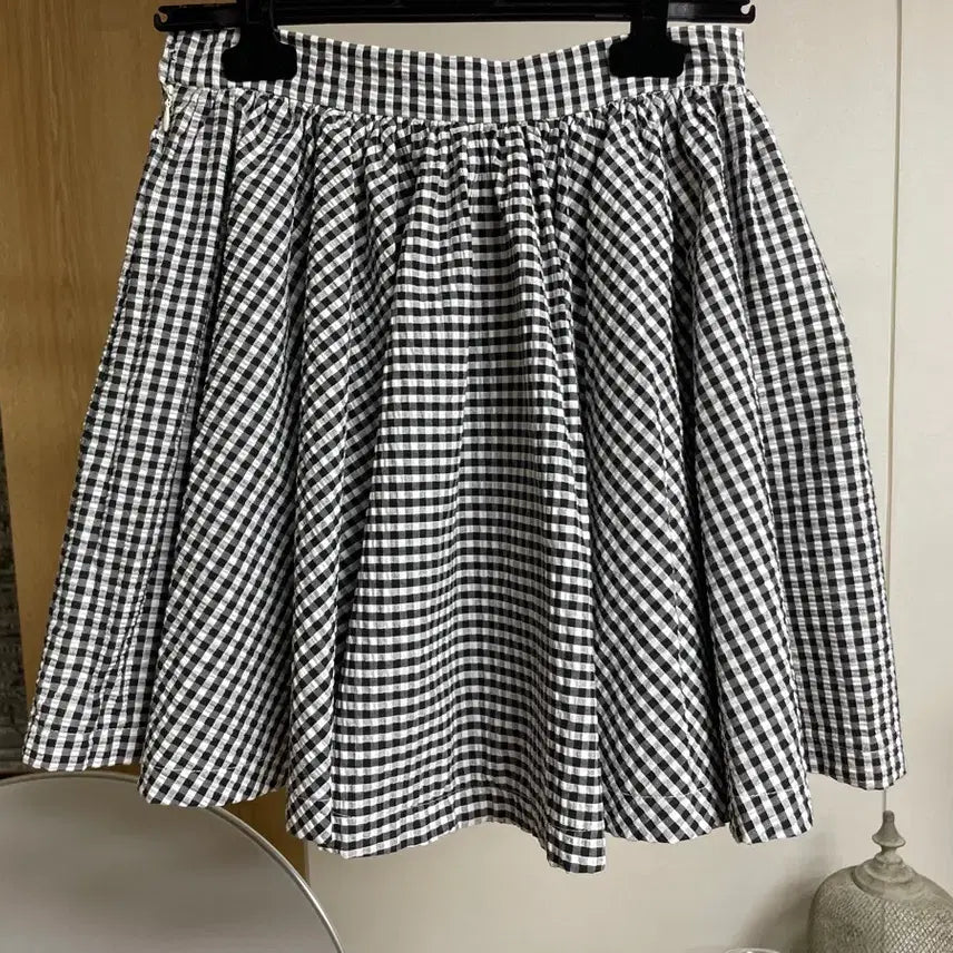 [BUNJANG] Anitalian Theory Gingham Check Flare Skirt / Anitalian Theory 깅엄 체크 플레어 스커트