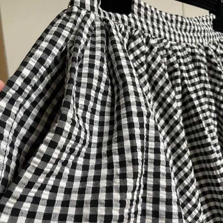 [BUNJANG] Anitalian Theory Gingham Check Flare Skirt / Anitalian Theory 깅엄 체크 플레어 스커트