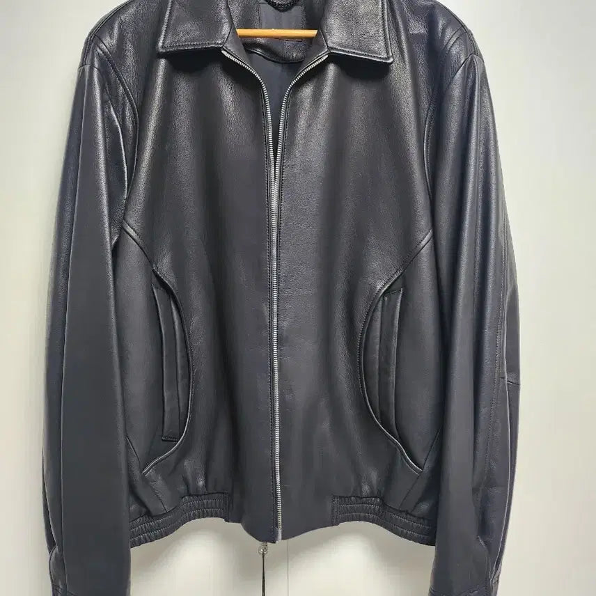 [BUNJANG] Beaker Black Leather Blouson Jacket / 비어커 블랙 레더 블루종 자켓