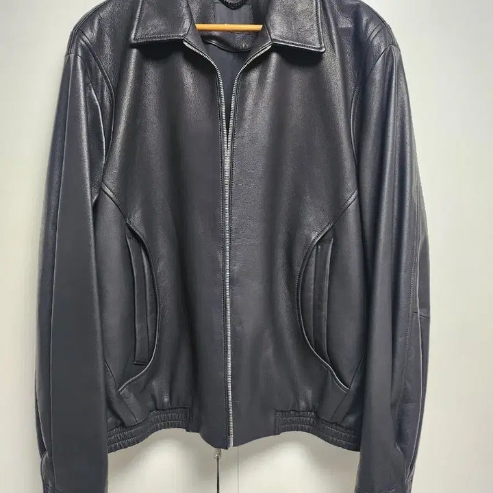 [BUNJANG] Beaker Black Leather Blouson Jacket / 비어커 블랙 레더 블루종 자켓