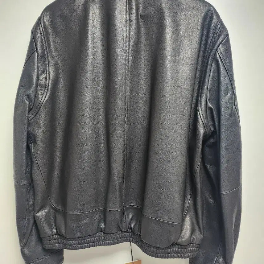 [BUNJANG] Beaker Black Leather Blouson Jacket / 비어커 블랙 레더 블루종 자켓