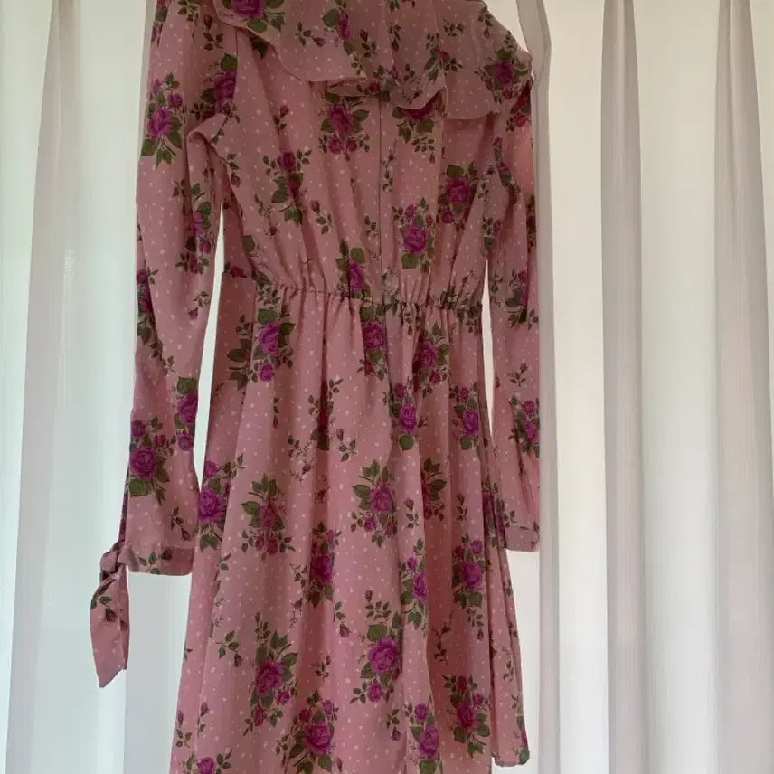 [BUNJANG] Rose Pattern Mini Dress / [착용 1회] 장미 미니 원피스