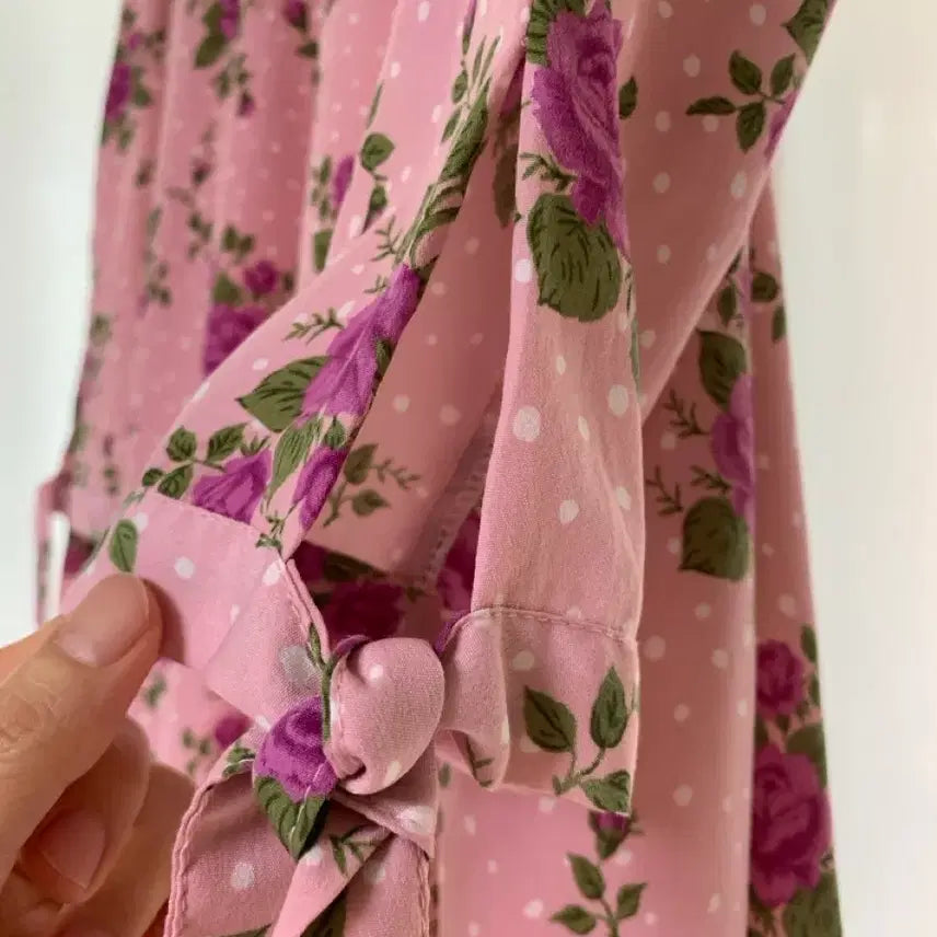 [BUNJANG] Rose Pattern Mini Dress / [착용 1회] 장미 미니 원피스