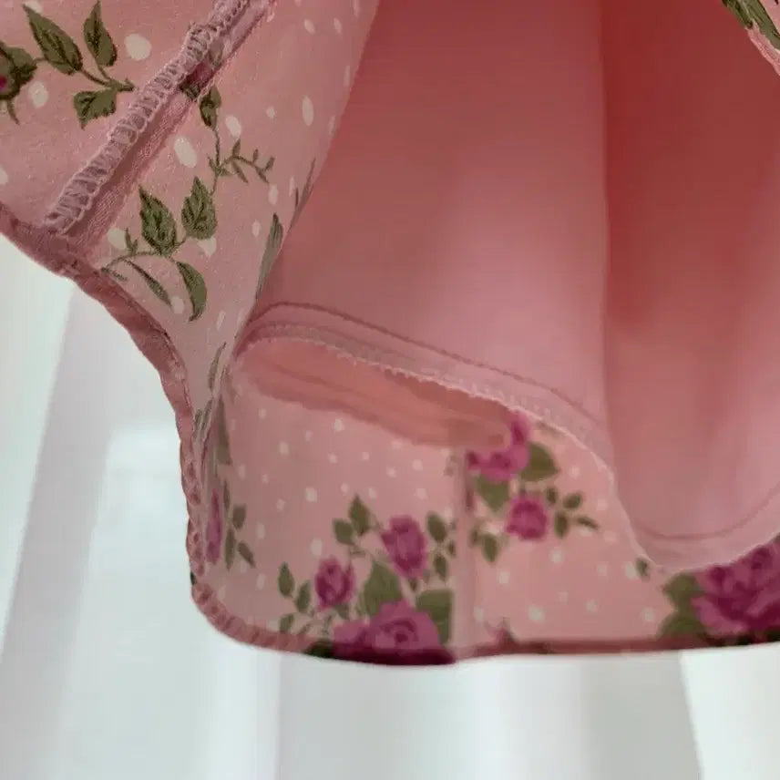 [BUNJANG] Rose Pattern Mini Dress / [착용 1회] 장미 미니 원피스