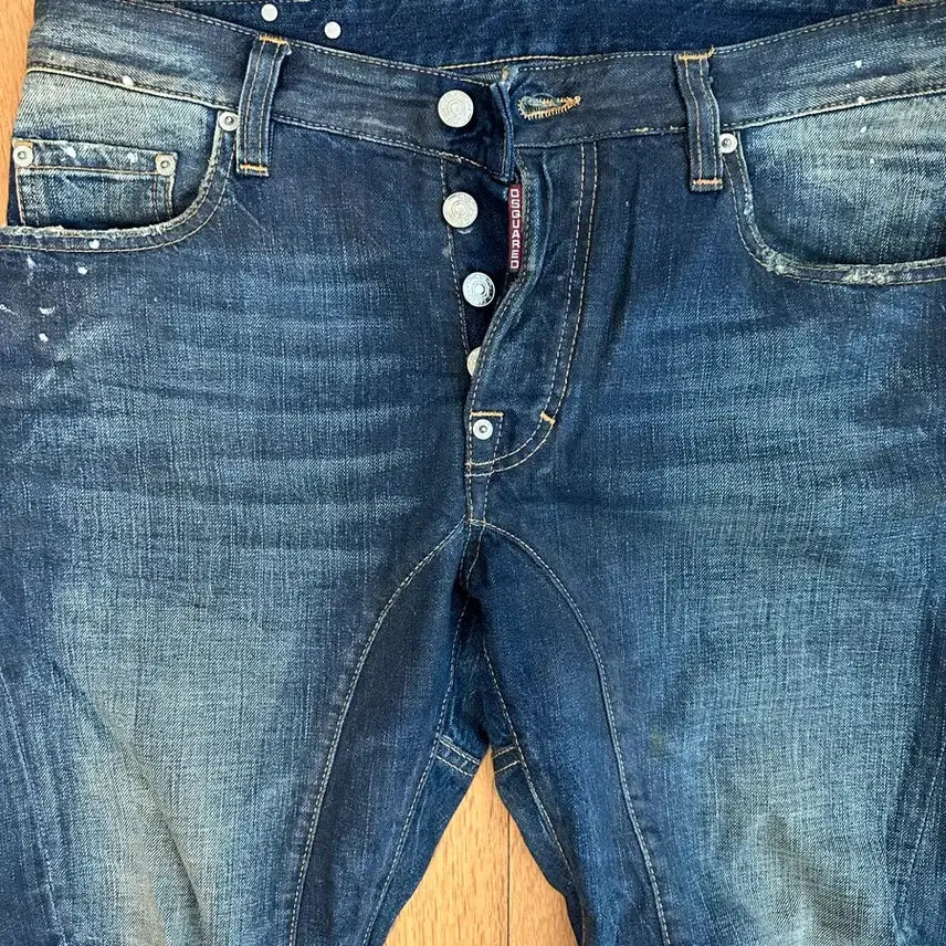 [BUNJANG] Dsquared2 Biker Oil Washing Jeans / 디스퀘어드2 바이커 오일워싱 진 44 사이즈
