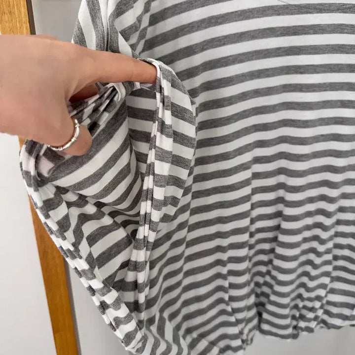 [BUNJANG] Burberry Blue Label Striped T-Shirt Size 38 / (정품)버버리 블루라벨 스트라이프 티셔츠(사이즈38)