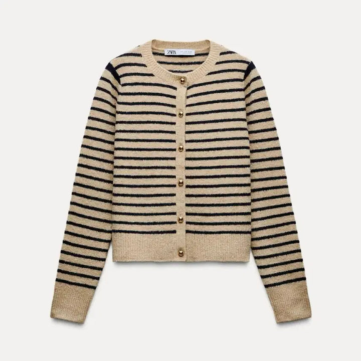 [BUNJANG] Zara Striped Knit Cardigan / 자라 스트라이프 니트 가디건