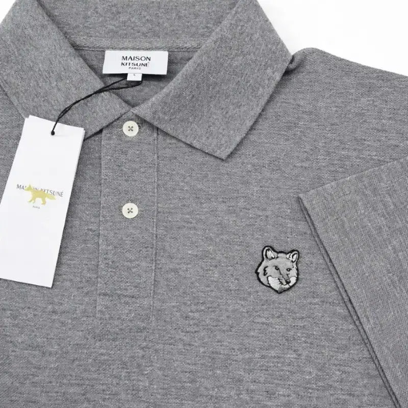 [BUNJANG] Maison Kitsune Fox Head Polo Shirt (Black/Gray) / NM46정품새상품>메종키츠네 폭스헤드 카라티 (블랙/그레이)